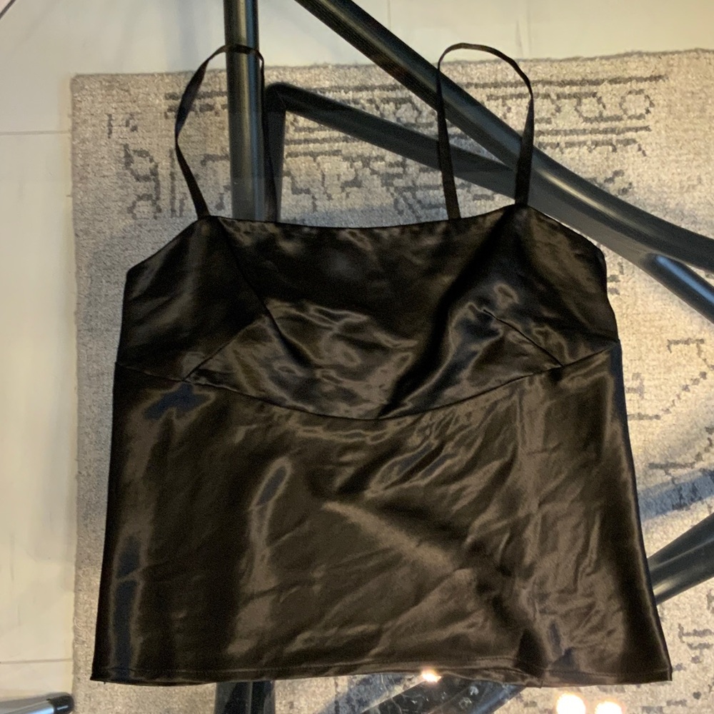 Vintage - Louben II Black satin camisole - 8
